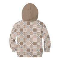 Hawaiian Palaka Quilt Pattern Kid Hoodie Hawaii Culture Bird of Paradise Exotic Motif LT9 - Polynesian Pride