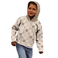 Hawaiian Palaka Quilt Pattern Kid Hoodie Hawaii Culture Bird of Paradise Exotic Motif LT9 - Polynesian Pride