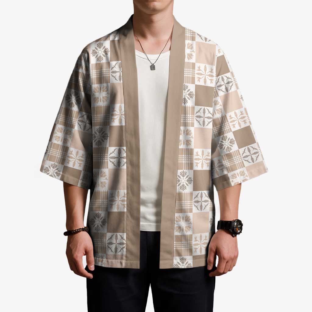 Hawaiian Palaka Quilt Pattern Kimono Hawaii Culture Bird of Paradise Exotic Motif - Polynesian Pride