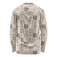 Hawaiian Palaka Quilt Pattern Long Sleeve Shirt Hawaii Culture Bird of Paradise Exotic Motif LT9 - Polynesian Pride