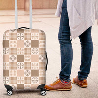 Hawaiian Palaka Quilt Pattern Luggage Cover Hawaii Culture Bird of Paradise Exotic Motif LT9 Beige - Polynesian Pride