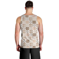 Hawaiian Palaka Quilt Pattern Men Tank Top Hawaii Culture Bird of Paradise Exotic Motif LT9 - Polynesian Pride