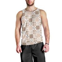 Hawaiian Palaka Quilt Pattern Men Tank Top Hawaii Culture Bird of Paradise Exotic Motif LT9 - Polynesian Pride