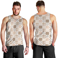 Hawaiian Palaka Quilt Pattern Men Tank Top Hawaii Culture Bird of Paradise Exotic Motif LT9 - Polynesian Pride
