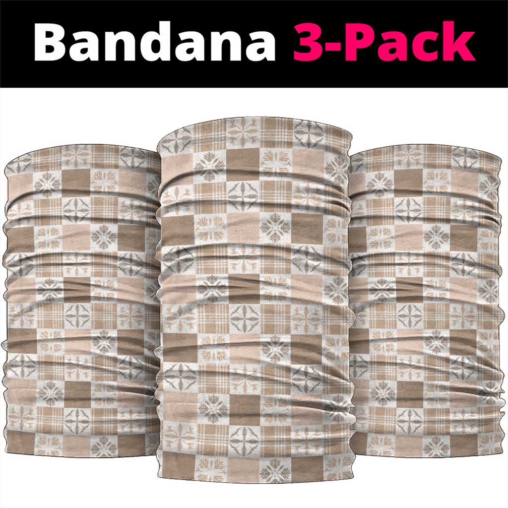 Hawaiian Palaka Quilt Pattern Neck Gaiter Hawaii Culture Bird of Paradise Exotic Motif LT9 package One Size: 25*50cm Beige - Polynesian Pride