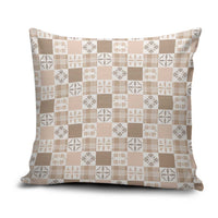 Hawaiian Palaka Quilt Pattern Pillow Cover Hawaii Culture Bird of Paradise Exotic Motif LT9 Beige - Polynesian Pride