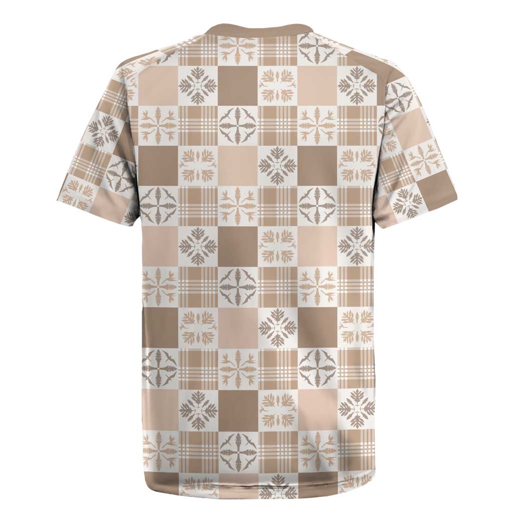 Hawaiian Palaka Quilt Pattern Rugby Jersey Hawaii Culture Bird of Paradise Exotic Motif LT9 - Polynesian Pride