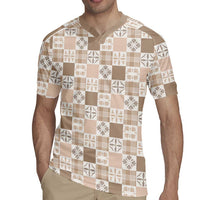 Hawaiian Palaka Quilt Pattern Rugby Jersey Hawaii Culture Bird of Paradise Exotic Motif LT9 - Polynesian Pride