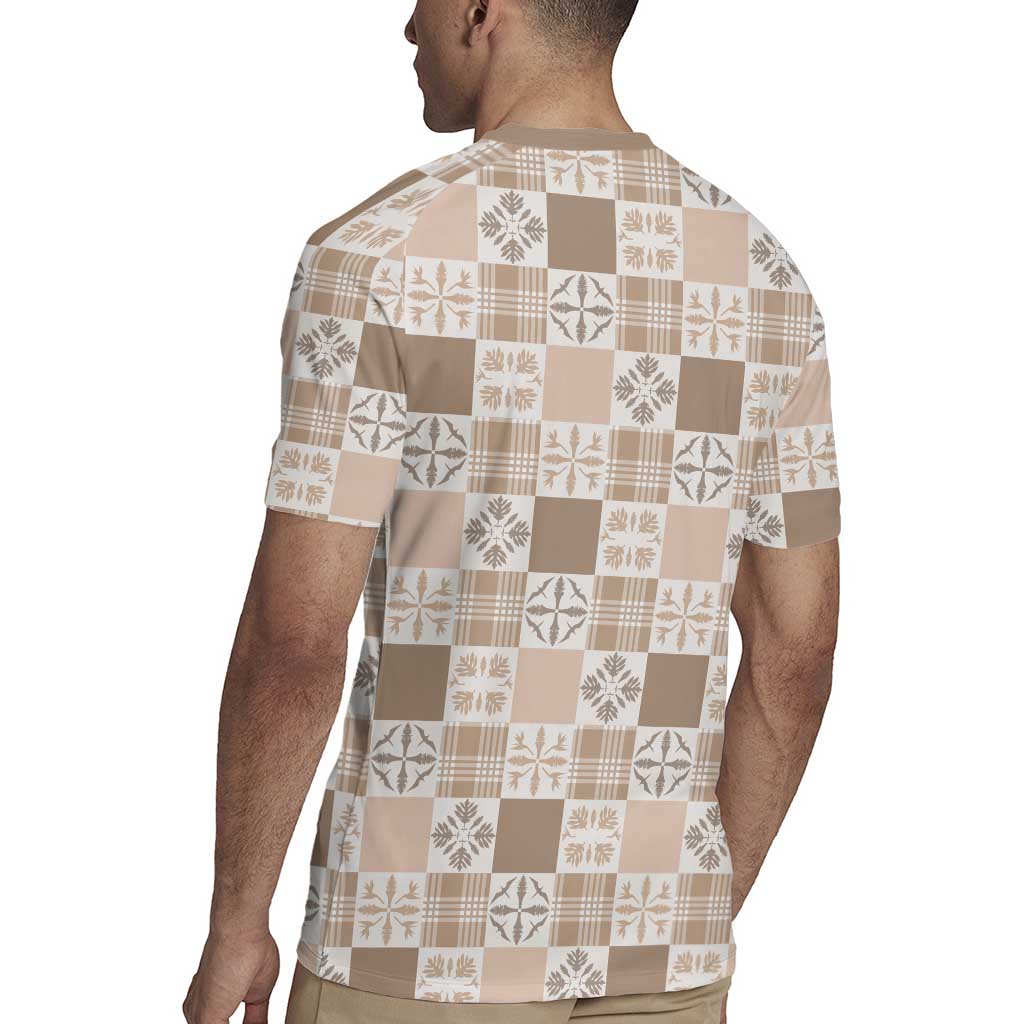 Hawaiian Palaka Quilt Pattern Rugby Jersey Hawaii Culture Bird of Paradise Exotic Motif LT9 - Polynesian Pride