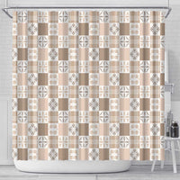 Hawaiian Palaka Quilt Pattern Shower Curtain Hawaii Culture Bird of Paradise Exotic Motif LT9 - Polynesian Pride