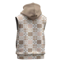 Hawaiian Palaka Quilt Pattern Sleeveless Hoodie Hawaii Culture Bird of Paradise Exotic Motif LT9 - Polynesian Pride