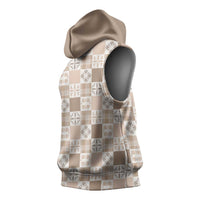 Hawaiian Palaka Quilt Pattern Sleeveless Hoodie Hawaii Culture Bird of Paradise Exotic Motif LT9 - Polynesian Pride