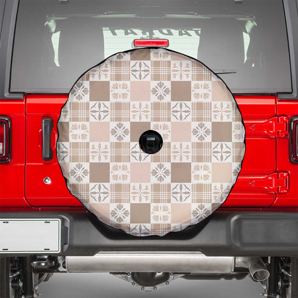 Hawaiian Palaka Quilt Pattern Spare Tire Cover Hawaii Culture Bird of Paradise Exotic Motif LT9 - Polynesian Pride