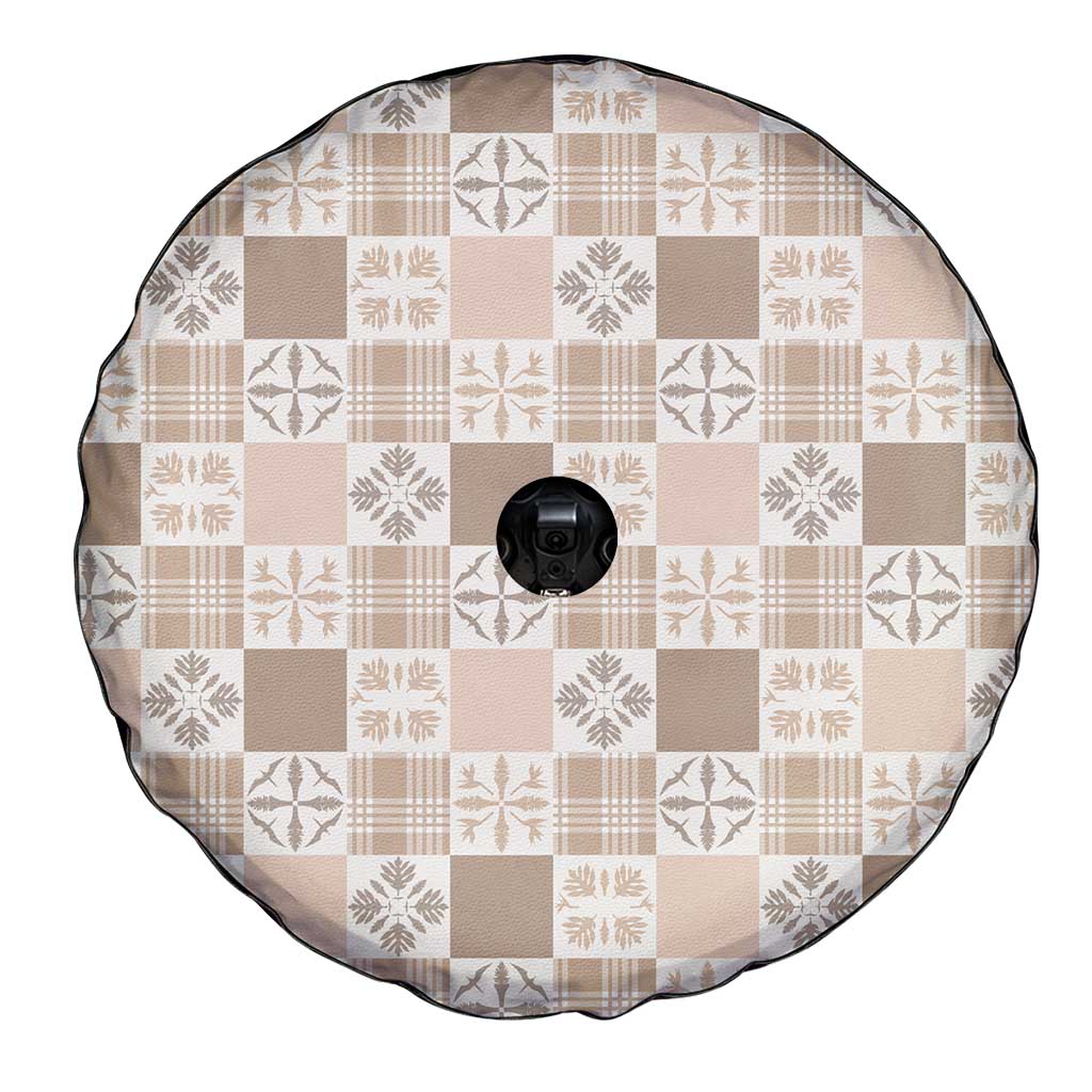 Hawaiian Palaka Quilt Pattern Spare Tire Cover Hawaii Culture Bird of Paradise Exotic Motif LT9 - Polynesian Pride