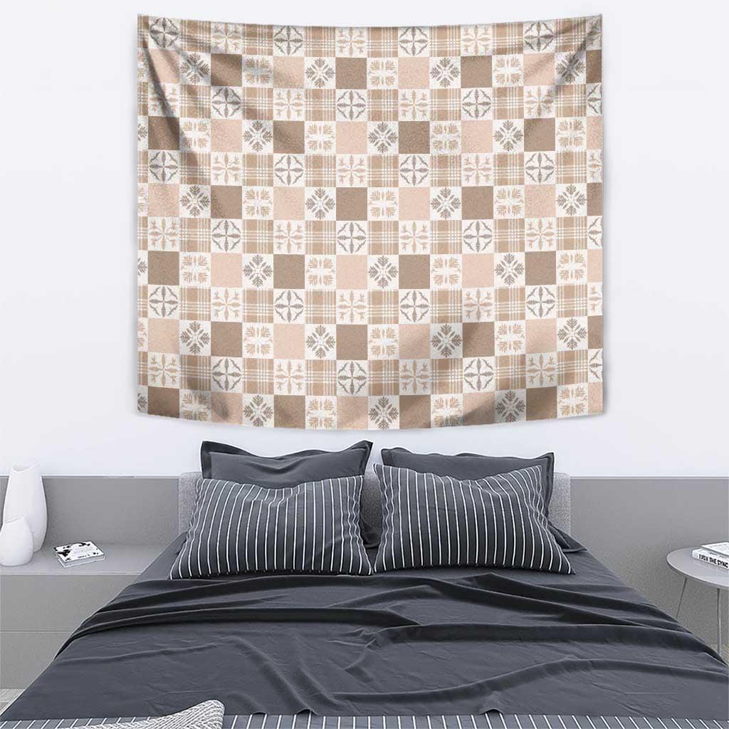 Hawaiian Palaka Quilt Pattern Tapestry Hawaii Culture Bird of Paradise Exotic Motif - Polynesian Pride