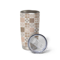 Hawaiian Palaka Quilt Pattern Tumbler Cup Hawaii Culture Bird of Paradise Exotic Motif LT9 - Polynesian Pride