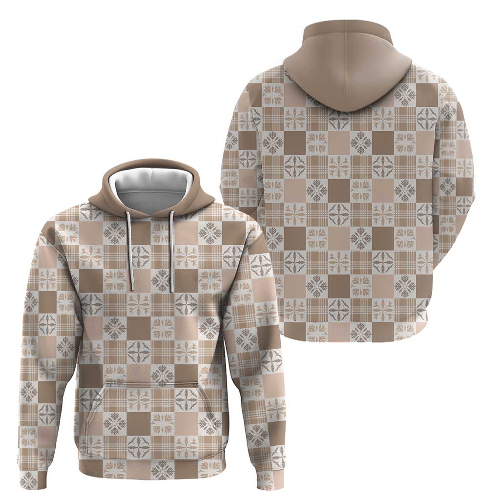 Hawaiian Palaka Quilt Pattern Zip Hoodie Hawaii Culture Bird of Paradise Exotic Motif LT9 - Polynesian Pride