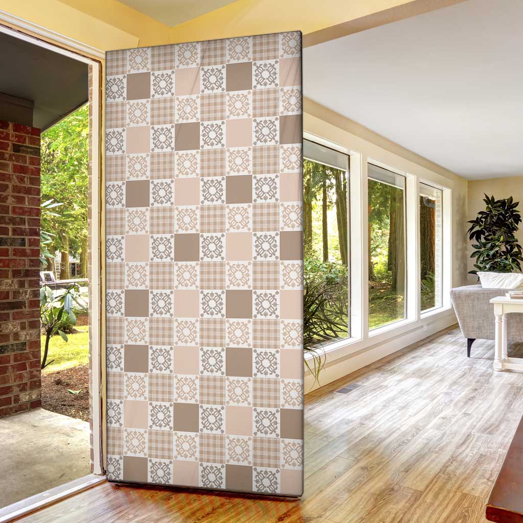 Hawaiian Palaka Quilt Pattern Door Cover Hawaii Culture Honu Turtle - Polynesian Pride