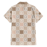 Hawaiian Palaka Quilt Pattern Family Matching Short Sleeve Bodycon Dress and Hawaiian Shirt Hawaii Culture Honu Turtle LT9 - Polynesian Pride