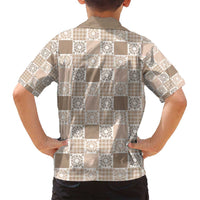 Hawaiian Palaka Quilt Pattern Family Matching Tank Maxi Dress and Hawaiian Shirt Hawaii Culture Honu Turtle LT9 - Polynesian Pride