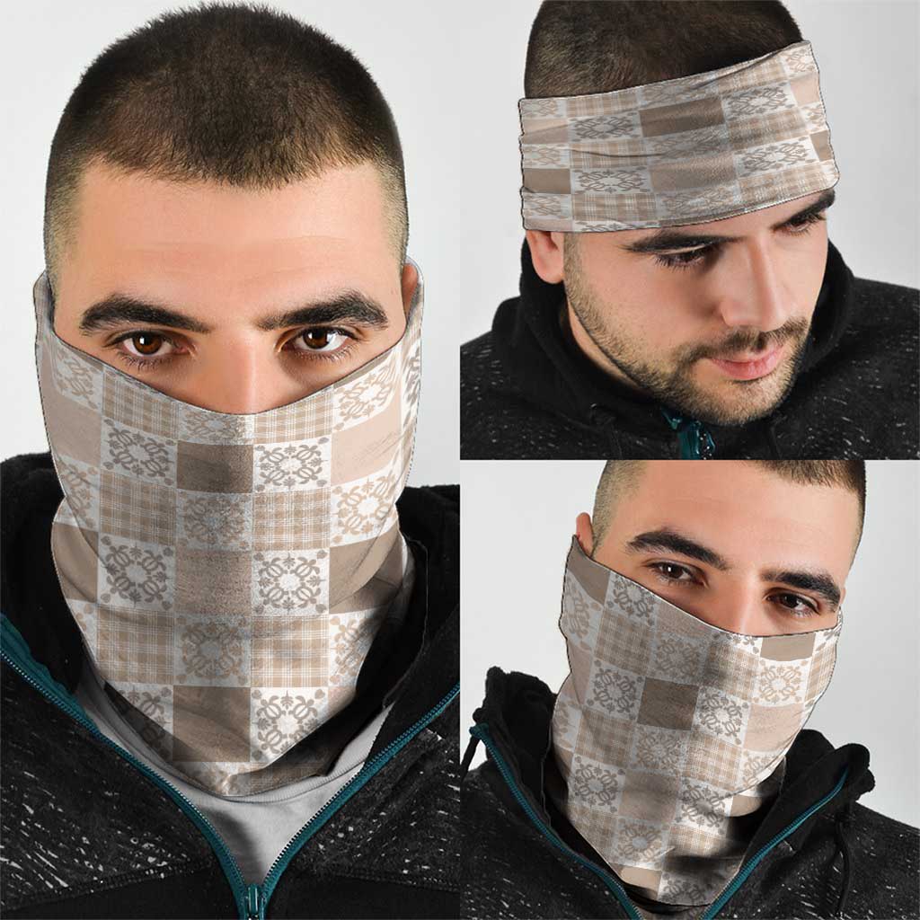 Hawaiian Palaka Quilt Pattern Neck Gaiter Hawaii Culture Honu Turtle - Polynesian Pride