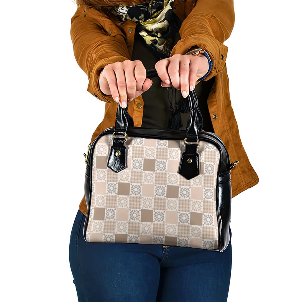Hawaiian Palaka Quilt Pattern Shoulder Handbag Hawaii Culture Honu Turtle - Polynesian Pride
