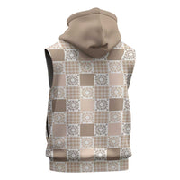 Hawaiian Palaka Quilt Pattern Sleeveless Hoodie Hawaii Culture Honu Turtle - Polynesian Pride