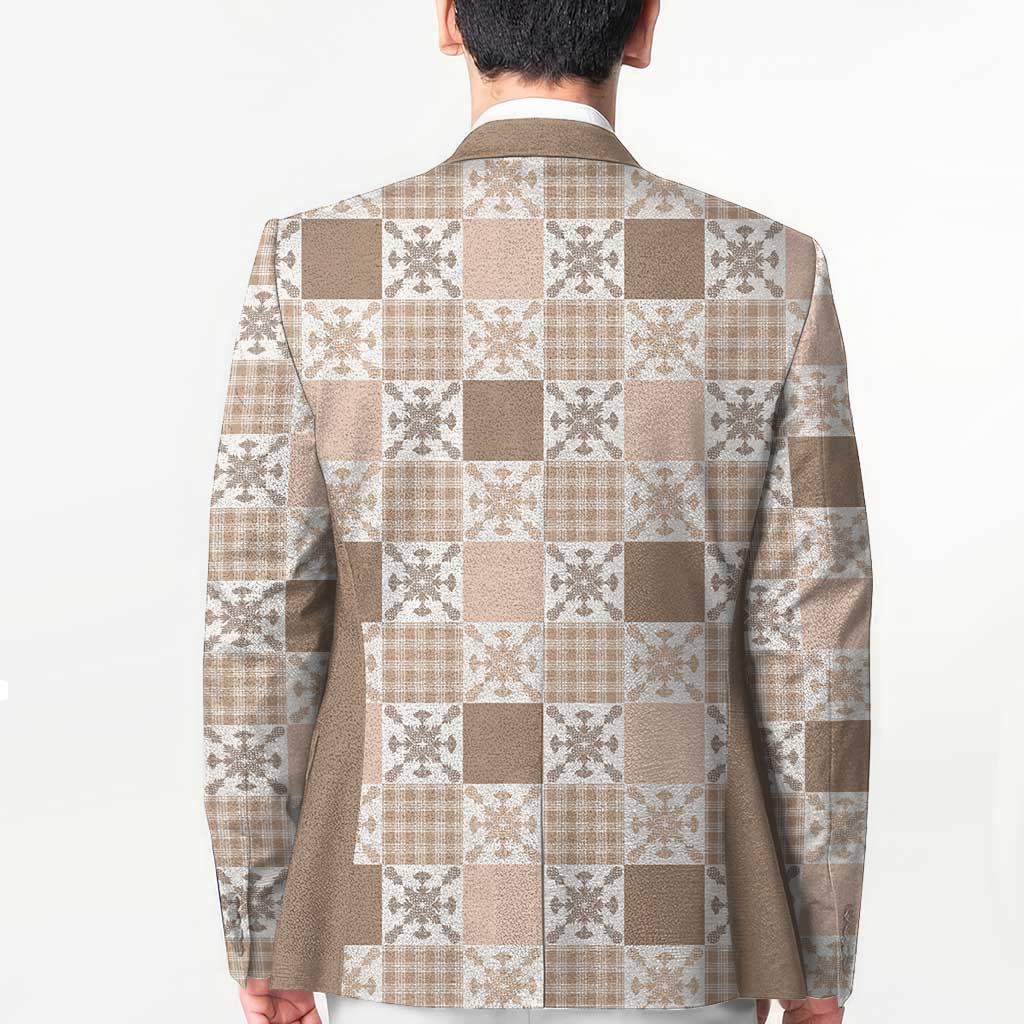 Hawaiian Palaka Quilt Pattern Blazer Hawaii Culture Pineapple - Polynesian Pride