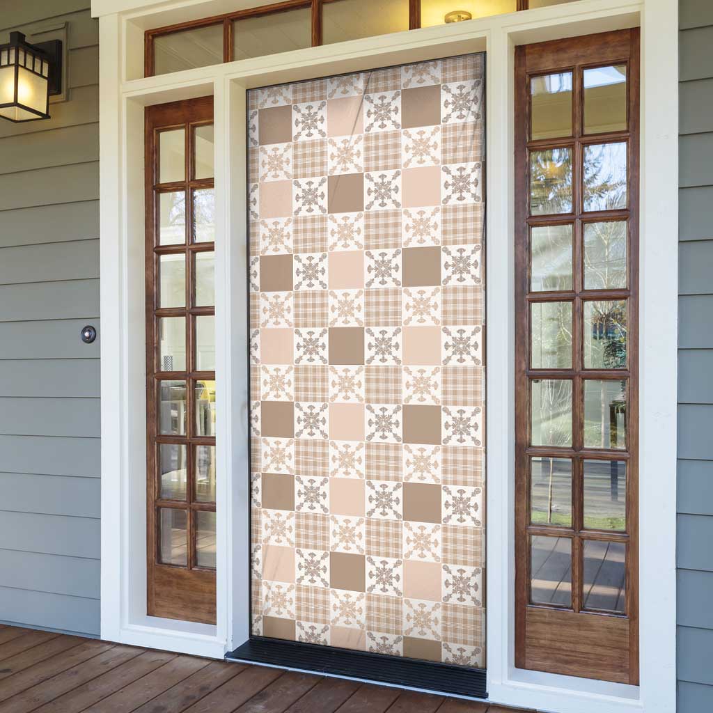 Hawaiian Palaka Quilt Pattern Door Cover Hawaii Culture Pineapple - Polynesian Pride