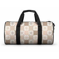 Hawaiian Palaka Quilt Pattern Duffle Bag Hawaii Culture Pineapple LT9 One size Beige - Polynesian Pride