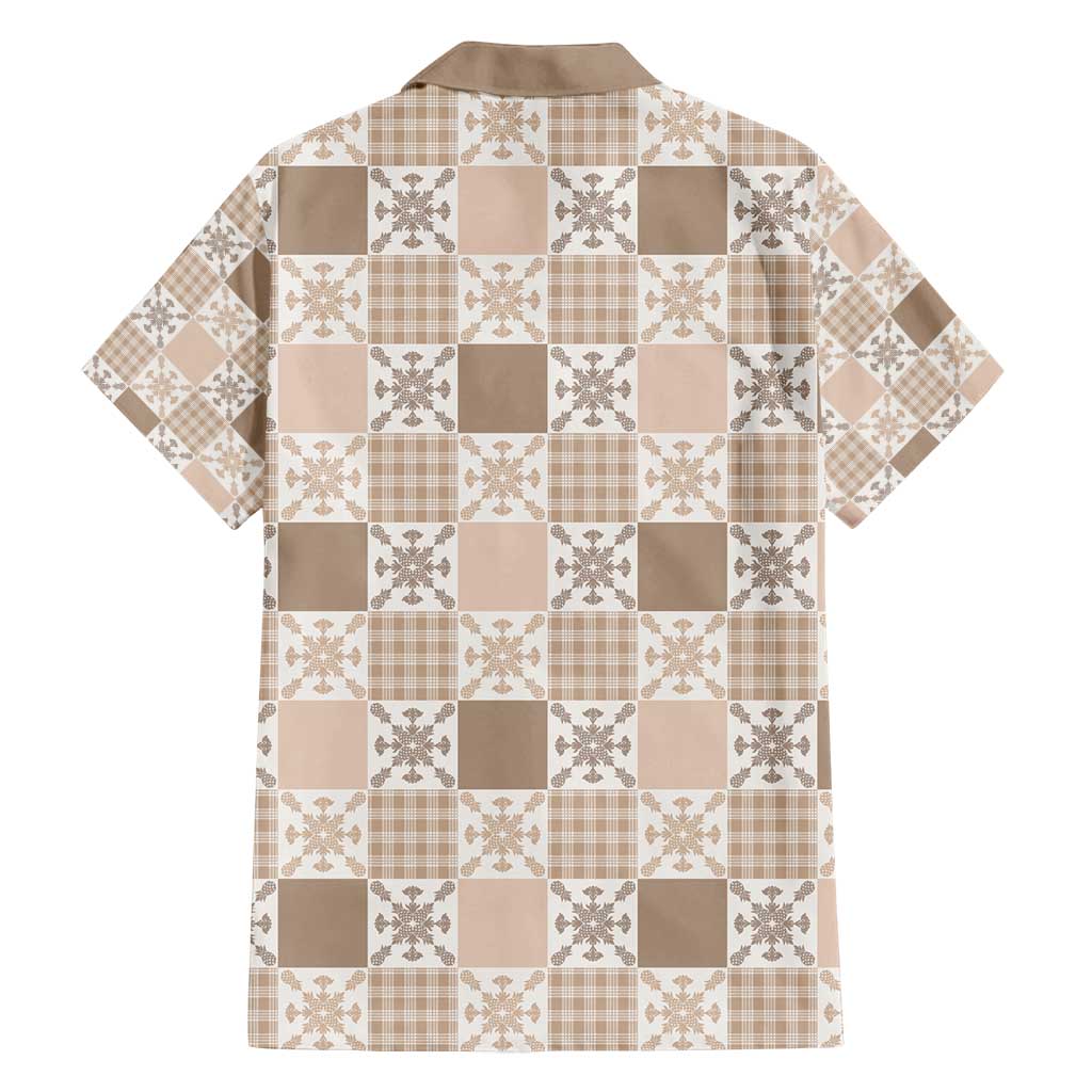 Hawaiian Palaka Quilt Pattern Family Matching Off Shoulder Maxi Dress and Hawaiian Shirt Hawaii Culture Pineapple LT9 - Polynesian Pride