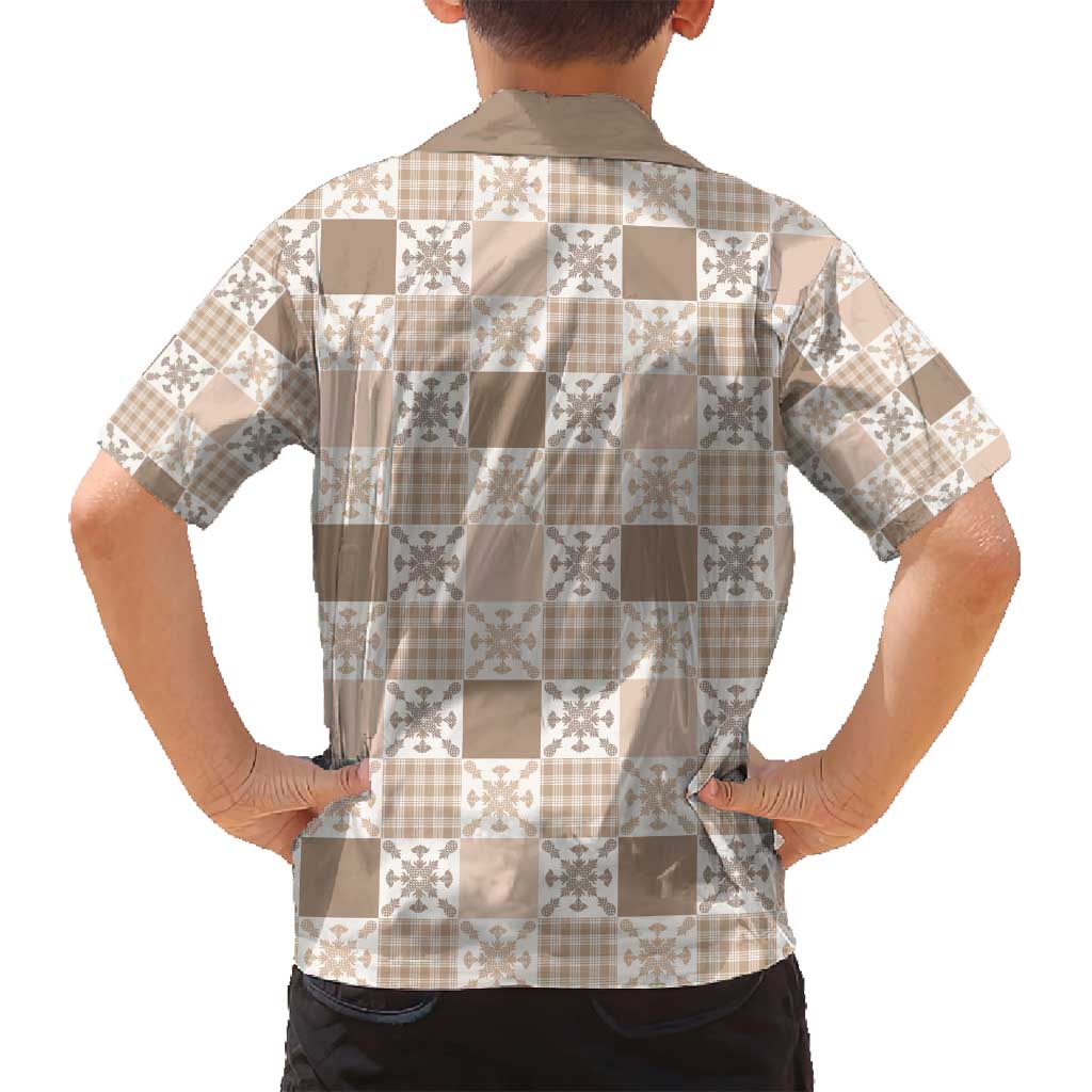Hawaiian Palaka Quilt Pattern Family Matching Tank Maxi Dress and Hawaiian Shirt Hawaii Culture Pineapple LT9 - Polynesian Pride