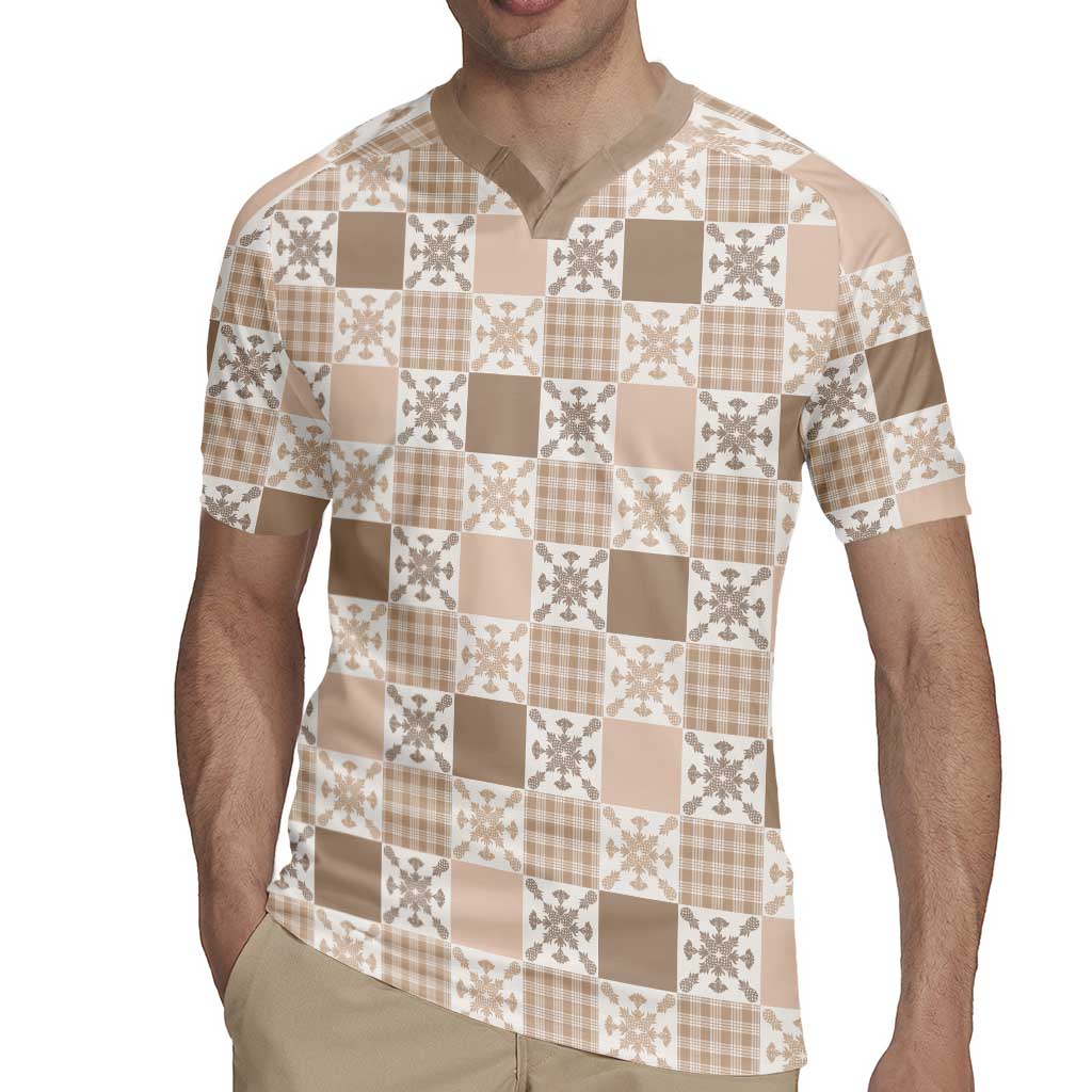 Hawaiian Palaka Quilt Pattern Rugby Jersey Hawaii Culture Pineapple LT9 - Polynesian Pride