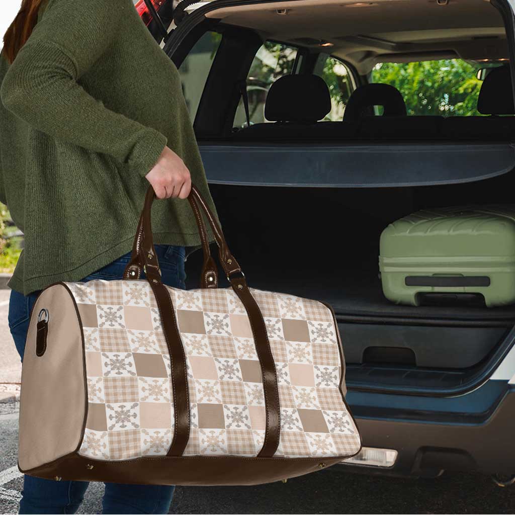 Hawaiian Palaka Quilt Pattern Travel Bag Hawaii Culture Pineapple - Polynesian Pride