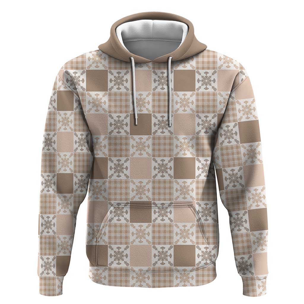 Hawaiian Palaka Quilt Pattern Zip Hoodie Hawaii Culture Pineapple - Polynesian Pride