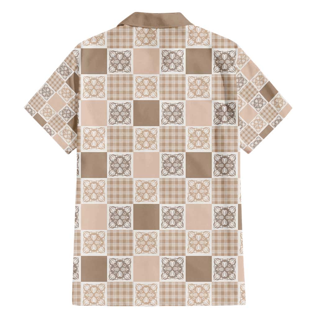 Hawaiian Palaka Quilt Pattern Family Matching Puletasi and Hawaiian Shirt Hawaii Culture Tropical Flowers Mix LT9 - Polynesian Pride