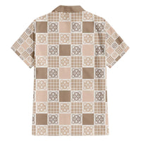 Hawaiian Palaka Quilt Pattern Family Matching Tank Maxi Dress and Hawaiian Shirt Hawaii Culture Tropical Flowers Mix LT9 - Polynesian Pride