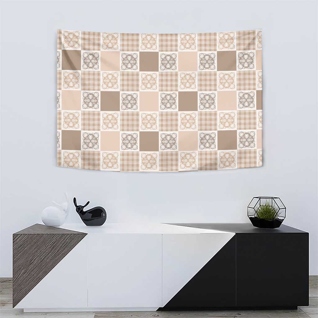 Hawaiian Palaka Quilt Pattern Tapestry Hawaii Culture Tropical Flowers Mix - Polynesian Pride