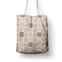 Hawaiian Palaka Quilt Pattern Tote Bag Hawaii Culture Tropical Flowers Mix - Polynesian Pride