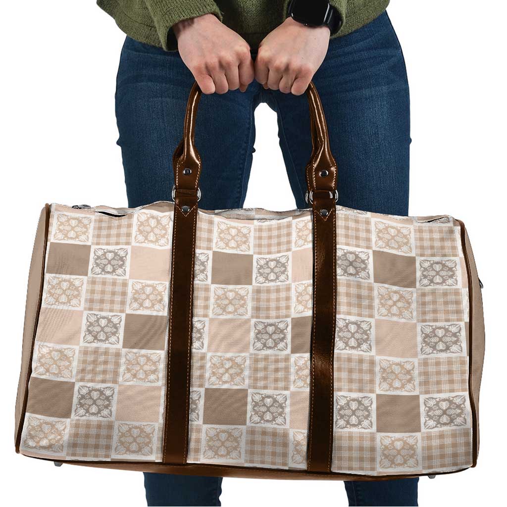 Hawaiian Palaka Quilt Pattern Travel Bag Hawaii Culture Tropical Flowers Mix - Polynesian Pride