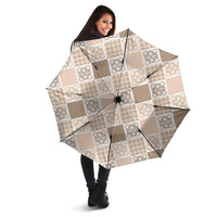 Hawaiian Palaka Quilt Pattern Umbrella Hawaii Culture Tropical Flowers Mix - Polynesian Pride