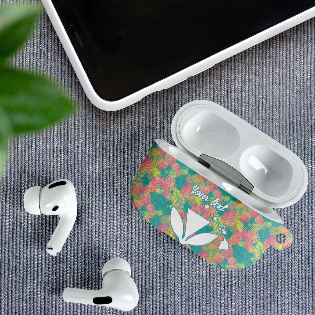 Seamless Hawaiian Quilt Pattern AirPods Case Hawaii Culture Palm Leaf Tropical - Polynesian Pride