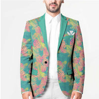 Seamless Hawaiian Quilt Pattern Blazer Hawaii Culture Palm Leaf Tropical - Polynesian Pride