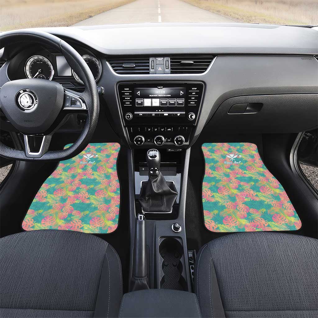 Seamless Hawaiian Quilt Pattern Car Mats Hawaii Culture Palm Leaf Tropical - Polynesian Pride
