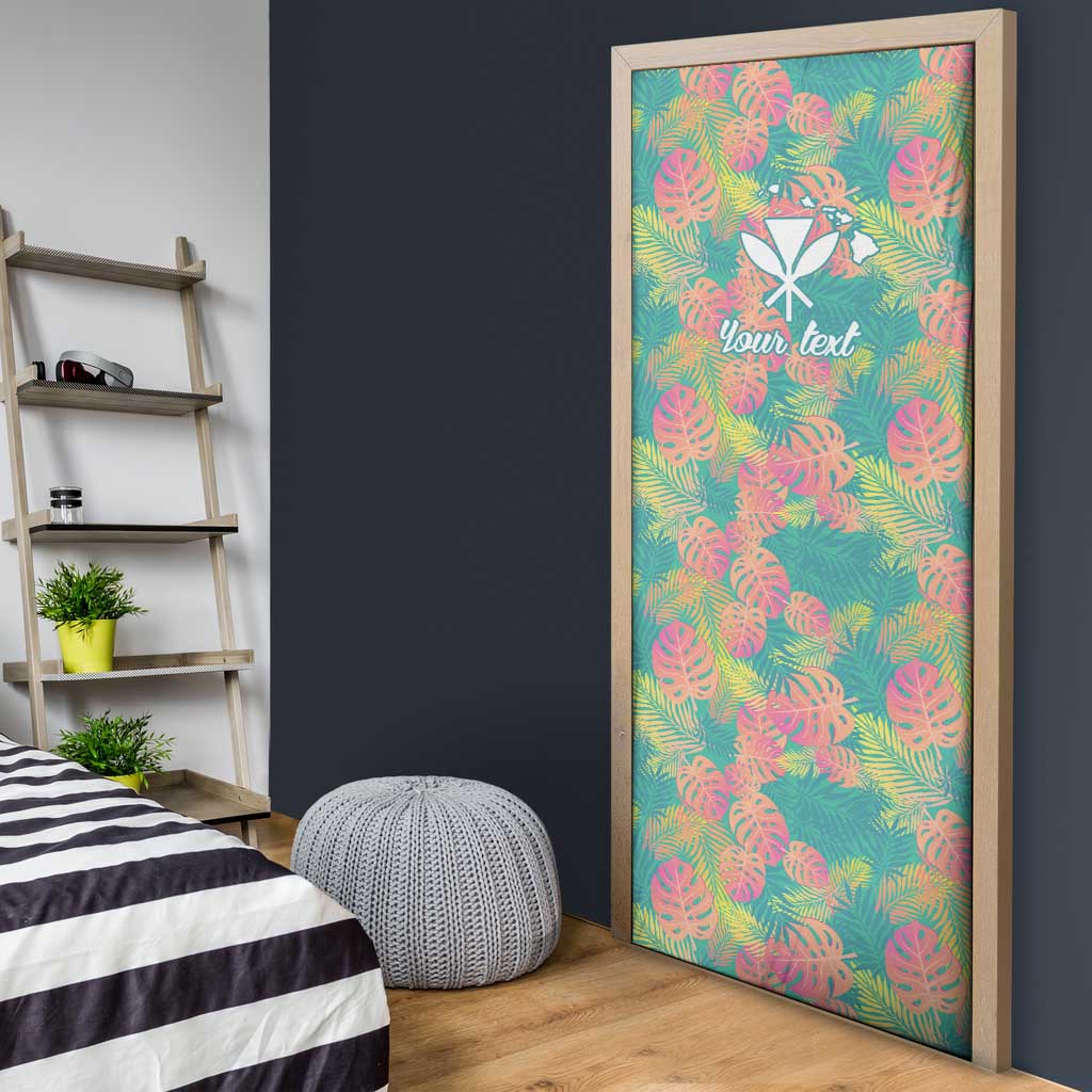 Seamless Hawaiian Quilt Pattern Door Cover Hawaii Culture Palm Leaf Tropical - Polynesian Pride
