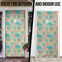 Seamless Hawaiian Quilt Pattern Door Cover Hawaii Culture Palm Leaf Tropical - Polynesian Pride