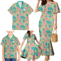 Personalised Seamless Hawaiian Quilt Pattern Family Matching Mermaid Dress and Hawaiian Shirt Hawaii Culture Palm Leaf Tropical LT9 - Polynesian Pride