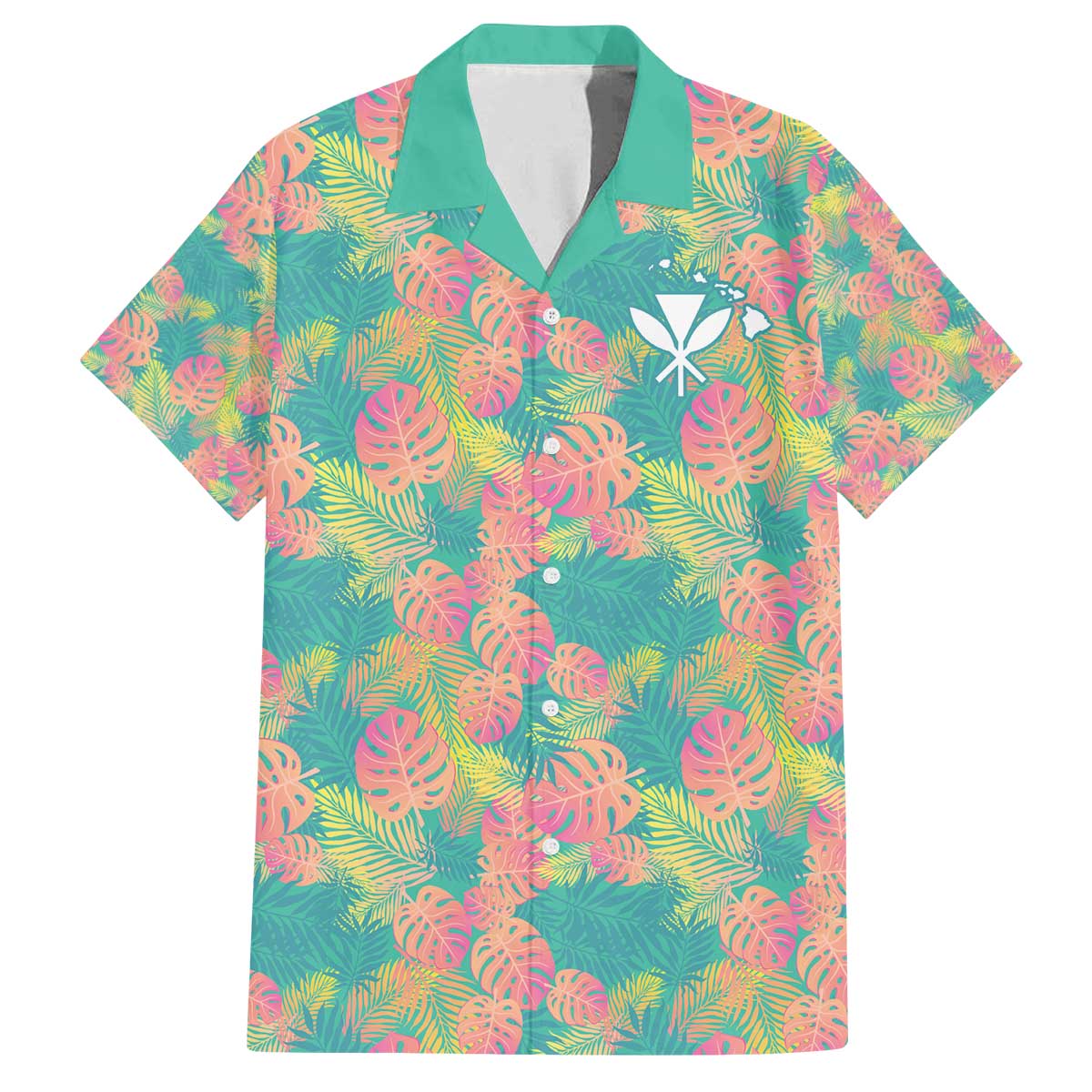 Personalised Seamless Hawaiian Quilt Pattern Family Matching Off The Shoulder Long Sleeve Dress and Hawaiian Shirt Hawaii Culture Palm Leaf Tropical LT9 Dad's Shirt - Short Sleeve Beige - Polynesian Pride