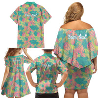 Personalised Seamless Hawaiian Quilt Pattern Family Matching Off Shoulder Short Dress and Hawaiian Shirt Hawaii Culture Palm Leaf Tropical LT9 - Polynesian Pride