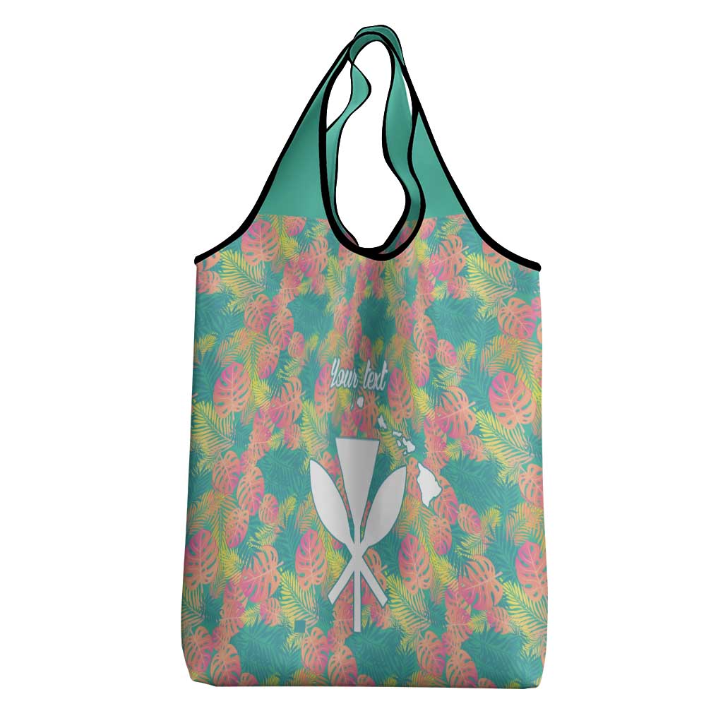 Seamless Hawaiian Quilt Pattern Grocery Bag Hawaii Culture Palm Leaf Tropical - Polynesian Pride